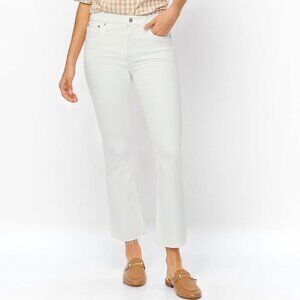 J. Crew Flare crop white jean in signature stretch Size 29P